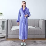 Plus Size 3XL Men Robe Winter Flannel Soft Kimono Gown Lovers Ultra Large Long Bathrobe Nightwear Thick Warm Women Sleepwear M Purplewomen2 Livraison Gratuite