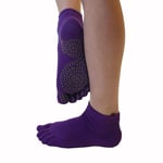 TOETOE Yoga&pilates anti-slip trainer tåstrumpor, Lila