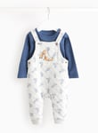 Guess How Much I Love You Blue Bodysuit & Grey Quilted Dungarees Set 6-9 months Months