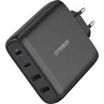 Otterbox Väggladdare 2x USB-C + 2x USB-A GaN 100W, Black