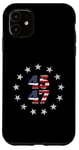 Coque pour iPhone 11 2024 45 47 Trump Drapeau américain vintage