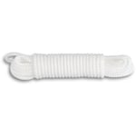 Corde polypropylene tressee - Resistance a la rupture indicative 290 kg - O 5 mm x 20 m - Blanc