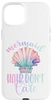 iPhone 15 Plus Black Mermaid Hair Dont Care,Rainbow Mermaid Hair Don't Care Case