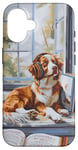 Coque pour iPhone 16 Nova Scotia Retriever Toller Peinture chien amateur de musique