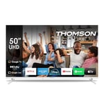 THOMSON 50 Pouces (127cm) Google TV 4K UHD Contrôle Vocale Google Assistant Modèle Blanc Smart TV - 50UG4S14W - 2024