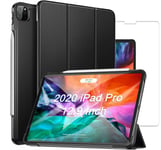 For Apple iPad Pro 12.9 (2020) Case Stand Cover & Glass Screen Protector