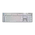 Clavier gaming mécanique sans fil ultra-plat Azerty Logitech G915 X Lightspeed Tactile Blanc