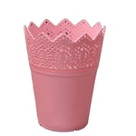 Pot de Fleurs Bleu en Résine PP Creuse,Porte-Cosmétiques,mir de Jardin Blanc,14cm,1 Pièce - Type Pink #A