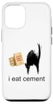 Coque pour iPhone 12/12 Pro I Eat Cement Maudit Chat Drôle Curly Specific Meme