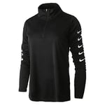 NIKE W Nk Swoosh Run Top Hz Long Sleeved T-Shirt - Black/(White), M