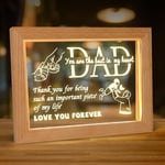 Dreamtop Dad Birthday Gifts from Daughter Son, Dad Gift Fathers Day, Night Light Frame with Grateful Sayings Gift for Dad Daddy for Father Day Birthday Christmad Presents