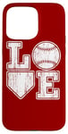 Coque pour iPhone 15 Pro Max Plaque vintage Love Baseball Mom Home pour amateurs de baseball