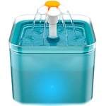 AONBOY Fontaine à Eau pour Chat Ultra Silencieux, Fontaine avec Lumière LED, 2 litres, Filtration Multiple, Fournir de l'eau Courante, Trois Modes D'écoulement de l'eau