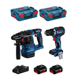 Kit d'électroportatifs BOSCH - BK221 - GBH 18V-22 + GSR 18V-90 C - Batterie 5,0 Ah - L-Boxx