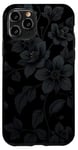 Coque pour iPhone 11 Pro Esthétique florale noire classique