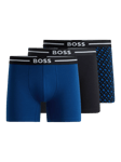 BOSS Centre Logo Waistband Stretch Cotton Boxer Briefs, Pack of 3, Open Miscellaneous