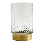 Nordal - RING vase w. dots, brass base, S