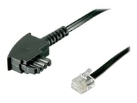 Goobay - Telefonkabel - Tae-F (Hann) Til Rj-11/Rj-14 (Hann) - 3 M - Flat - Svart