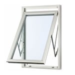 Vridfönster TR Trä 3-Glas Vit 10X10