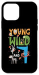 Coque pour iPhone 12 mini Anniversaire du zoo pour enfant de 7 ans - Animaux de la jungle