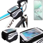 Pour Vivo iQOO Z9s Sac cadre Pochette Housse Etui Support Cycle Vélo bagagerie 