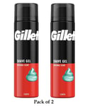 GILLETTE Original Scent Shave Gel 200ML each (Pack of 2)