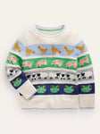 Mini Boden Kids' All Over Fair Isle Animals Jumper, Easter Farm Animals