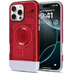 Spigen Classic C1 MagFit Case for iPhone 16 Pro Max, Compatible with MagSafe Accessories - Ruby