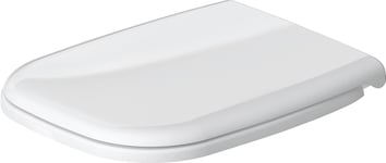 Abattant WC D-Code Compact,Abattant Toilette en Uréa-Duroplast,Couvercle de Toilette avec charnières en Acier Inoxydable,Blanc