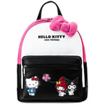 Hello Kitty Sac a Dos, Compartiments Zippés et Poches Internes pour Filles - Cadeau Enfant (Rose/Noir)