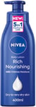 NIVEA Rich Nourishing Body Lotion (400ml), NIVEA Moisturiser for Dry Skin Made