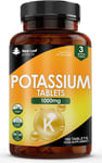 Potassium Supplements High Strength - 180 Vegan Potassium Tablets Mineral Electr