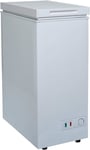 SIA CHF60W White Chest Freezer with Removable Wire Basket, 53L Slimline Compact