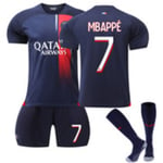 23-24 New Paris Home Kids Fotbollströja 7 Mbappe Z Adults XS(160-165)