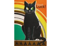 B6 Carnet Med Kuvert Svart Katt Good Luck Vintage