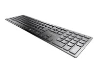 CHERRY KW 9100 SLIM - Clavier - sans fil - 2.4 GHz, Bluetooth 4.0 - Tchèque/Slovène - commutateur : CHERRY SX - noir, argent