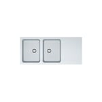 Franke - Orion oid 621 - Evier de cuisine 2 bacs avec égouttoir, en Tectonite®, Blanc Artic