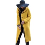 EIJFKNC Long Pull À Capuche Femme Hiver Manteau Femme   Casual Tricoté Long Pull De Noël, Jaune, M