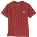 Carhartt Mens Work Pocket Short Sleeve Cotton T Shirt Tee - Red - Size 2XL