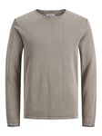 Jack & Jones Men's Jjeleo Knit Crew Neck Noos Sweater, Crockery, L