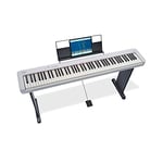 Casio CDP-S110WEC5 Fully Weighted Hammer Action Digital Piano in White with Casio CS46 Wood Frame Stand