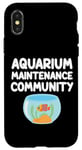 Coque pour iPhone X/XS Aquarium Maintenance Community Pet Fish Marine Eau Douce