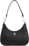 TOMMY HILFIGER TH LOGOTAPE Shoulder Bag AW0AW17226, Sac à bandoulière Femme, Black (Black), OS