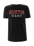 Led Zeppelin Logo and Symbols Jimmy Page Official Tee T-Shirt Mens Unisex