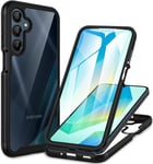 CENHUFO Coque Samsung A16 5G / 4G, Antichoc Housse avec Protection d'écran, 360° Protégé Téléphone Etui Double Face Case Robuste Transparent Intégrale Coque pour Samsung Galaxy A16 5G / 4G - Noir