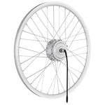 windmeile | E-Bike Moteur moyeu Roue Avant, rayonné, Argent, 26', 48V/250W, E-Bike, vélo électrique, Pedelec