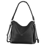 BAIGIO Sac a Main Femme Cuir PU Souple Sacs à Main Portés Épaule Femme avec 2 Sangle Amovible Sac Hobo Femme Sac Cabas Femme Sac Bandoulière Femme Fourre-Tout Pour Travail Shopping Party Voyage Noir