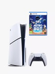 PlayStation 5 (Model Group - Slim) Console with DualSense Controller, White and Astro Bot Bundle