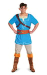 DISGUISE Link Men, Official Zelda Costume Tunic and Ears Outfit from Breath of The Wild, Multicolored, Medium (38-40)