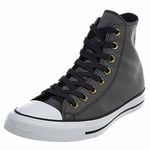 Converse Chuck Taylor AS Hi 135251C 1T405 Cuir Noir, Noir/Blanc, 41 EU